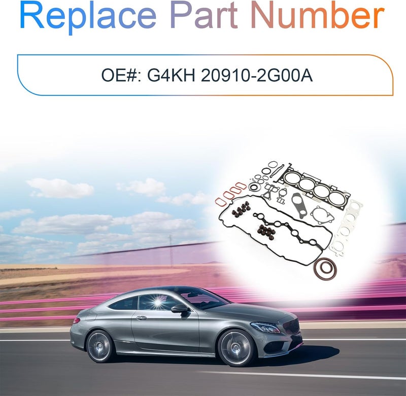 INGKAN Store طقم حشوات رأس أسطوانة المحرك G4KH 2.0 يناسب هيونداي سانتا في سبورت/سوناتا، كيا أوبتيما/سبورتاج 2011 2012 2013 2014 2015 2.0L l4 توربو - Image 3